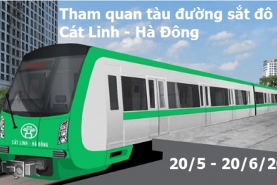 Người dân được sờ tận tay ngắm tận mắt tàu đường sắt Cát Linh - Hà Đông