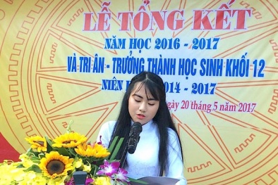 Bài phát biểu đẫm nước mắt của nữ sinh ngày từ biệt mái trường THPT