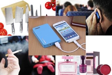 Ngoài sạc dự phòng, những vật dụng nào không được dùng trên máy bay?