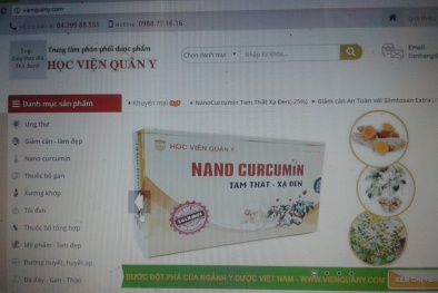 Hàng loạt Website vi phạm quảng cáo Nano Curcumin-Tam thất-Xạ đen
