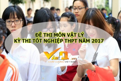 Đề thi môn Vật lý tốt nghiệp THPT quốc gia năm 2017 chính thức