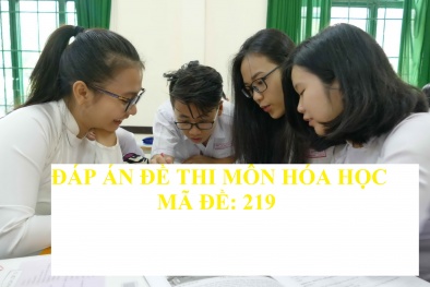 Đáp án môn Hóa học mã đề 219 THPT Quốc gia 2017 chính xác nhất