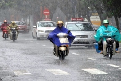 Cảnh báo mưa dông trên khu vực nội thành Hà Nội