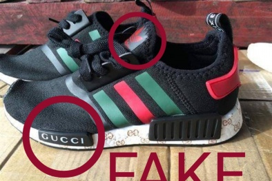 Choáng với giày Adidas nhái: Một sản phẩm gắn hai nhãn hiệu nổi tiếng