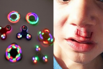 Đồ chơi fidget spinner chạy bằng pin có nguy cơ gây cháy nổ và nghẹt thở cho trẻ