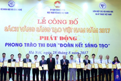 Vinh danh 72 công trình trong 'Sách vàng Sáng tạo Việt Nam 2017'
