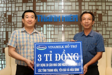 Vinamilk hỗ trợ 3 tỉ đồng xây nhà tặng người dân vùng bão lũ