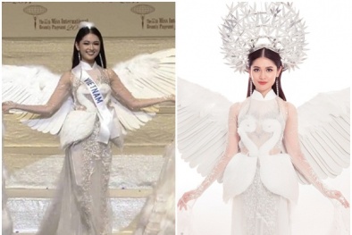 Không chịu đội mấn khi thi quốc phục, Thùy Dung bị chỉ trích coi thường nhà thiết kế