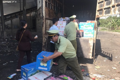 Bình Phước: Bắt giữ gần 600kg trái cây không rõ nguồn gốc