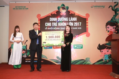 Quỹ khuyến học sữa đậu nành Việt Nam thực hiện chương trình Dinh dưỡng cho trẻ lần 2