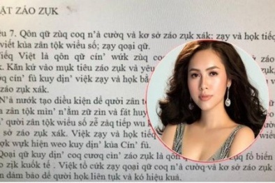 Sau phát ngôn về bão, Á hậu Hoàng My ủng hộ đề xuất cải tiến Tiếng Việt