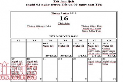 Sự thật thông tin tết Nguyên đán được nghỉ lên tới 20 ngày