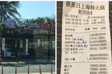 Đà Nẵng: Khách tố bị nhà hàng chặt chém gần 10 triệu đồng, xuất hóa đơn tiếng Trung Quốc