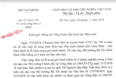 Công chức Kho bạc đi lễ trong giờ hành chính: Bộ Tài chính lên tiếng