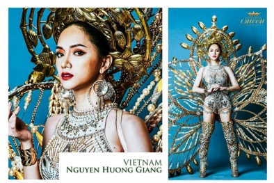 ‘Vượt mặt’ chủ nhà Thái Lan, Hương Giang dẫn đầu bình chọn trang phục dân tộc
