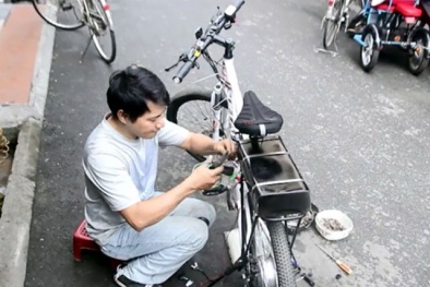 Kiếm tiền triệu mỗi ngày nhờ biến xe đạp thành xe điện