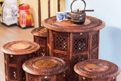 Cận cảnh bộ nội thất hoa văn Thái đẹp ‘long lanh’ giá trăm triệu