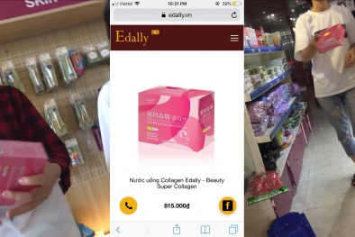 Nước uống Collagen Edally vẫn lưu hành 'chui' bất chấp việc chưa có công bố ATTP