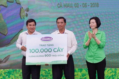 Vinamilk trồng gần 100 ngàn cây xanh, tặng 66.000 ly sữa tại Cà Mau