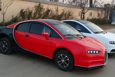 ‘Phát sốt’ ô tô ‘made in China’ ‘nhái’ giống y hệt siêu xe Bugatti, giá chỉ 112 triệu đồng