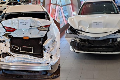 Đại lý Toyota trưng bày chiếc Camry 2018 nát bét: Lý do khiến nhiều người ngỡ ngàng
