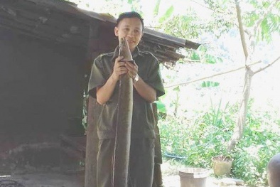 Nghệ An: Xôn xao nông dân lại bắt được cá chình nặng ‘khủng’ 6 kg, dài 1,3m