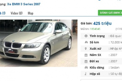 4 chiếc ô tô BMW cũ số tự động này đang rao bán tầm giá 400 triệu tại Việt Nam