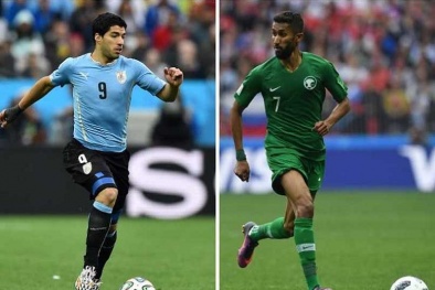 Trực tiếp World Cup 2018 Uruguay vs Saudi Arabia lúc 22h00 ngày 20/6