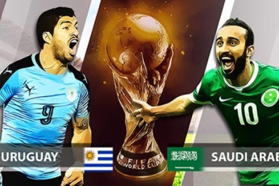 Link xem trực tiếp bóng đá World Cup 2018 Uruguay vs Ả Rập Xê Út tốt nhất