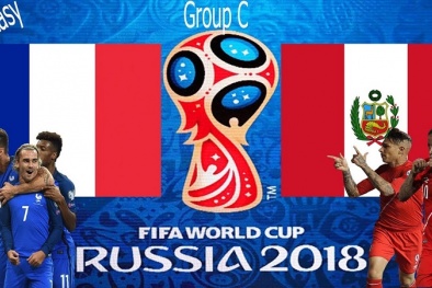 Xem bóng đá trực tuyến World Cup 2018 Pháp vs Peru lúc 22h00 ngày 21/6