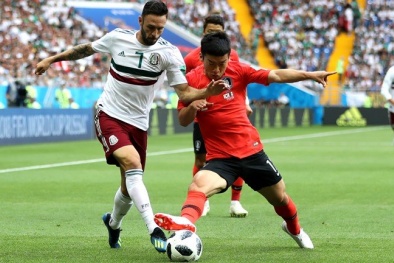 Kết quả tỷ số giữa Hàn Quốc vs Mexico, bảng F lúc 22h00 ngày 23/6