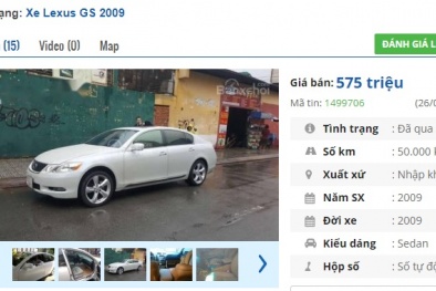 3 chiếc ô tô Lexus cũ số tự động này đang rao bán tầm giá 500 triệu tại Việt Nam