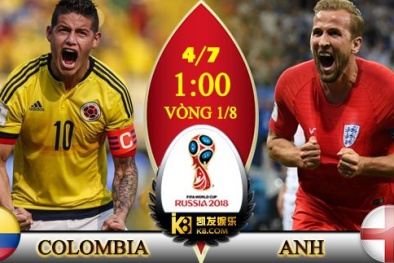 Xem trực tiếp bóng đá World Cup 2018 Colombia vs Anh tốt nhất