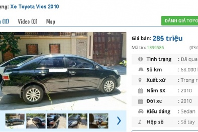 Chiếc ô tô Toyota cũ này đang rao bán nhiều nhất ở tầm giá 200 triệu tại Việt Nam