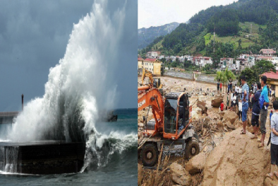 Áp thấp nhiệt đới 'tấn công' Nam Định-Thanh Hóa, gió mạnh cấp 6