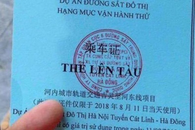 Vì sao thẻ lên tàu đường sắt trên cao Cát Linh - Hà Đông in chữ Trung Quốc?