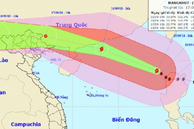 Siêu bão Mangkhut giật trên cấp 17: Cấm biển từ Quảng Ninh đến Nghệ An