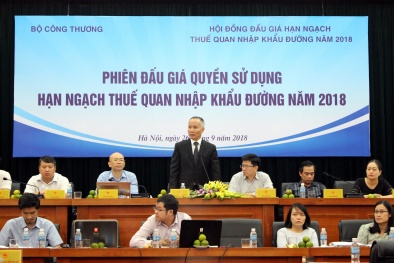 Đấu giá quyền sử dụng hạn ngạch thuế quan nhập khẩu đường năm 2018
