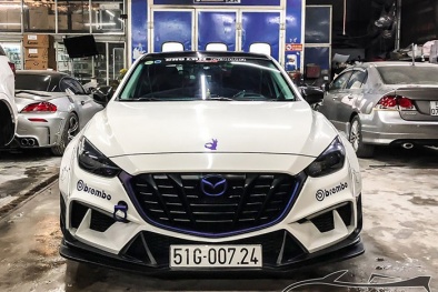 Qua tay PhiLong Autosport, Mazda 3 'siêu ngầu' với bản độ widebody kit Bunny
