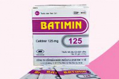 Không đạt chất lượng, thu hồi thuốc bột pha hỗn dịch uống Batimin 125