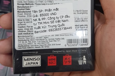 Người tiêu dùng đặt câu hỏi về nguồn gốc sản phẩm của MINISO?