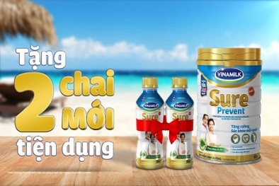 Vinamilk ra mắt sữa bột pha sẵn dạng chai Sure Prevent kèm khuyến mại hấp dẫn