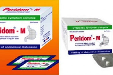 Không đạt chất lượng về chỉ tiêu định lượng, thuốc Peridom-M bị thu hồi