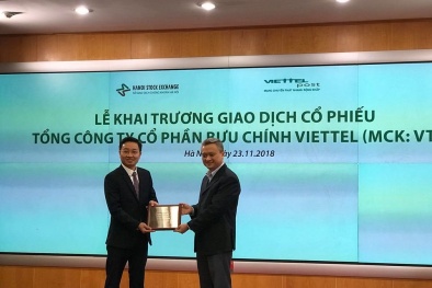 Cổ phiếu Viettel Post chính thức chào sàn UPCoM với giá 68.000 đồng