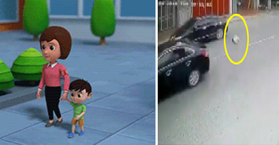 Nắm tay con sang đường sai cách dễ gặp tai nạn và cách phòng tránh