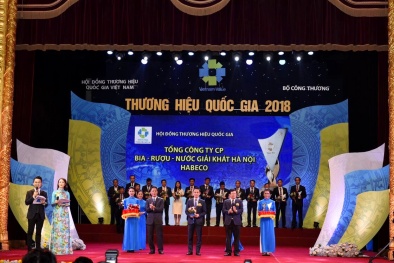 Lần thứ 4 liên tiếp HABECO được vinh danh Thương hiệu Quốc gia