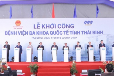 Thủ tướng nhấn nút khởi công Bệnh viện Đa khoa Quốc tế do Tập đoàn FLC đầu tư tại Thái Bình