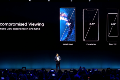 Điện thoại màn hình gập Mate X khác Galaxy Fold và iPhone XS ở điểm nào?