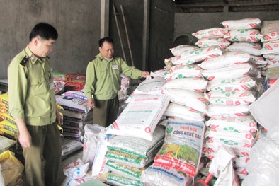 Phát hiện hơn 9.000 kg phân bón hạt dạng khô không nhãn phụ tiếng Việt