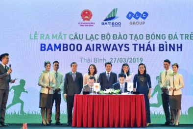 CLB đào tạo bóng đá trẻ Bamboo Airways Thái Bình ra mắt: 'Hiện thực hoá kì vọng về một nền bóng đá chuyên nghiệp'